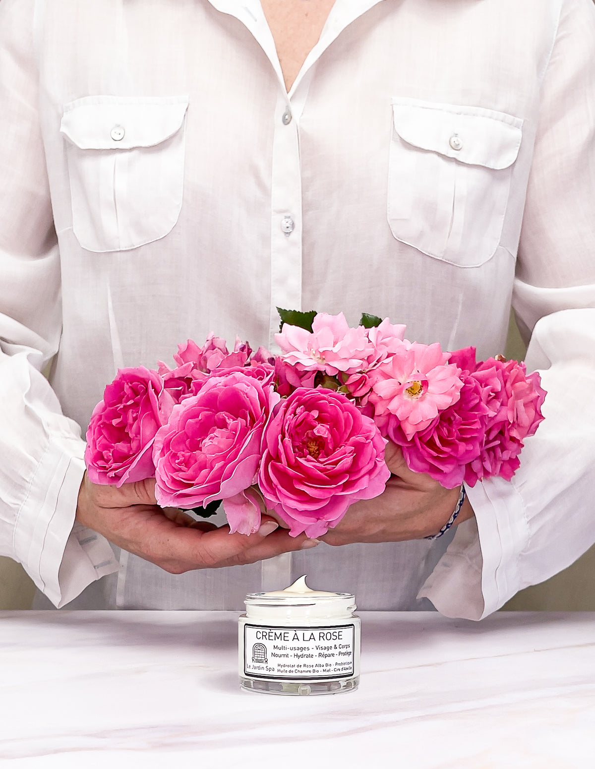 Crème à la Rose - Multi-usages, Visage &amp; Corps